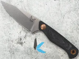 Benchmade 203 Dacian Fixed Blade Knife, CPM-Magnacut Blade, Blue Denim Micarta