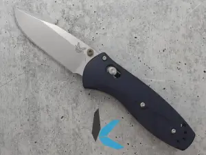 Benchmade 585-03 Mini Barrage Folding Knife, CPM-S90V Blade, Blue Canyon Handle