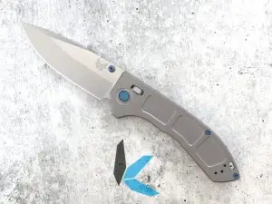 Benchmade 748 Narrows M390 Titanium Handles Blue Accents