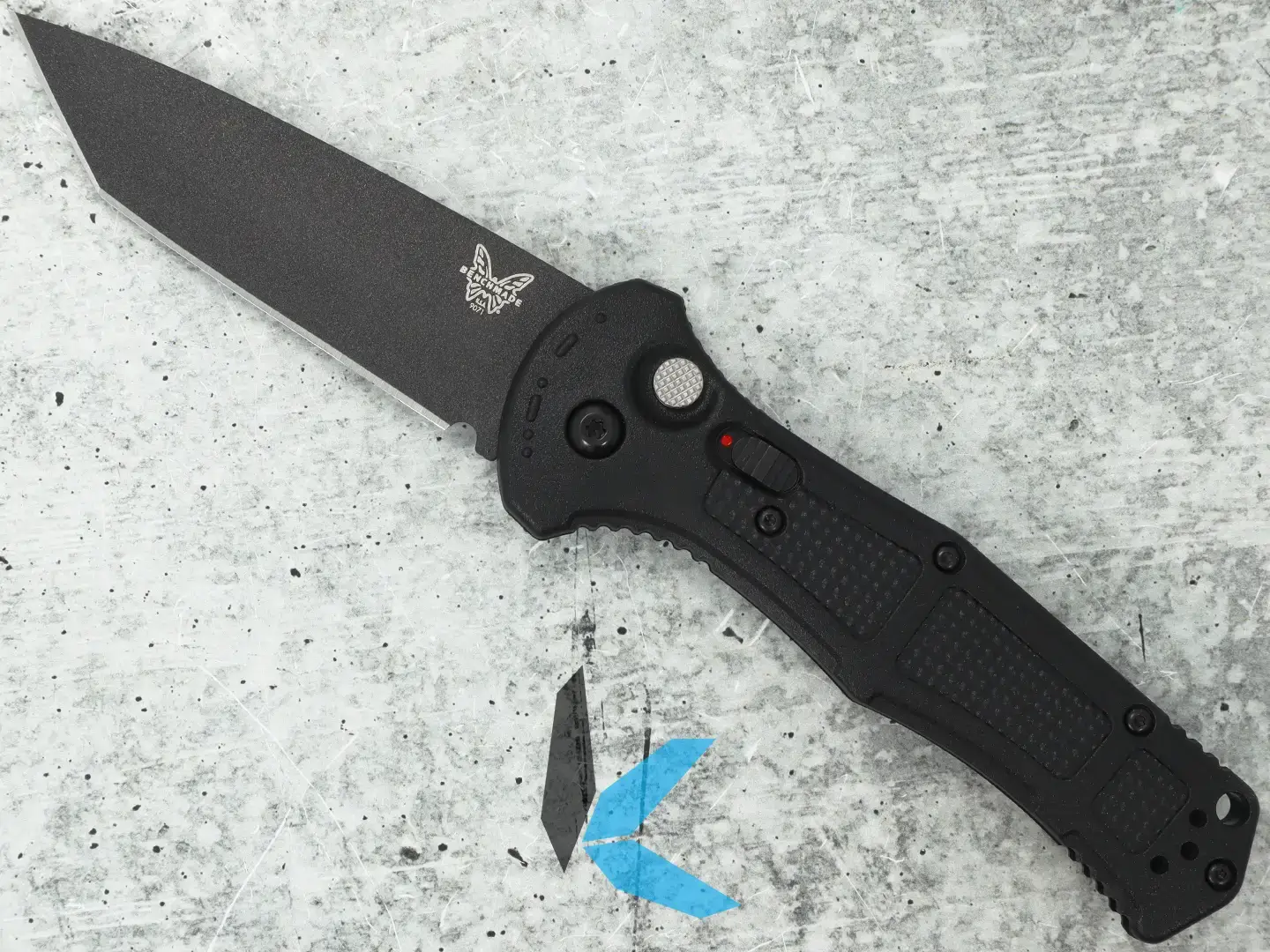 Benchmade 9071BK Claymore Auto, CPM-D2 Tanto, Grivory Black
