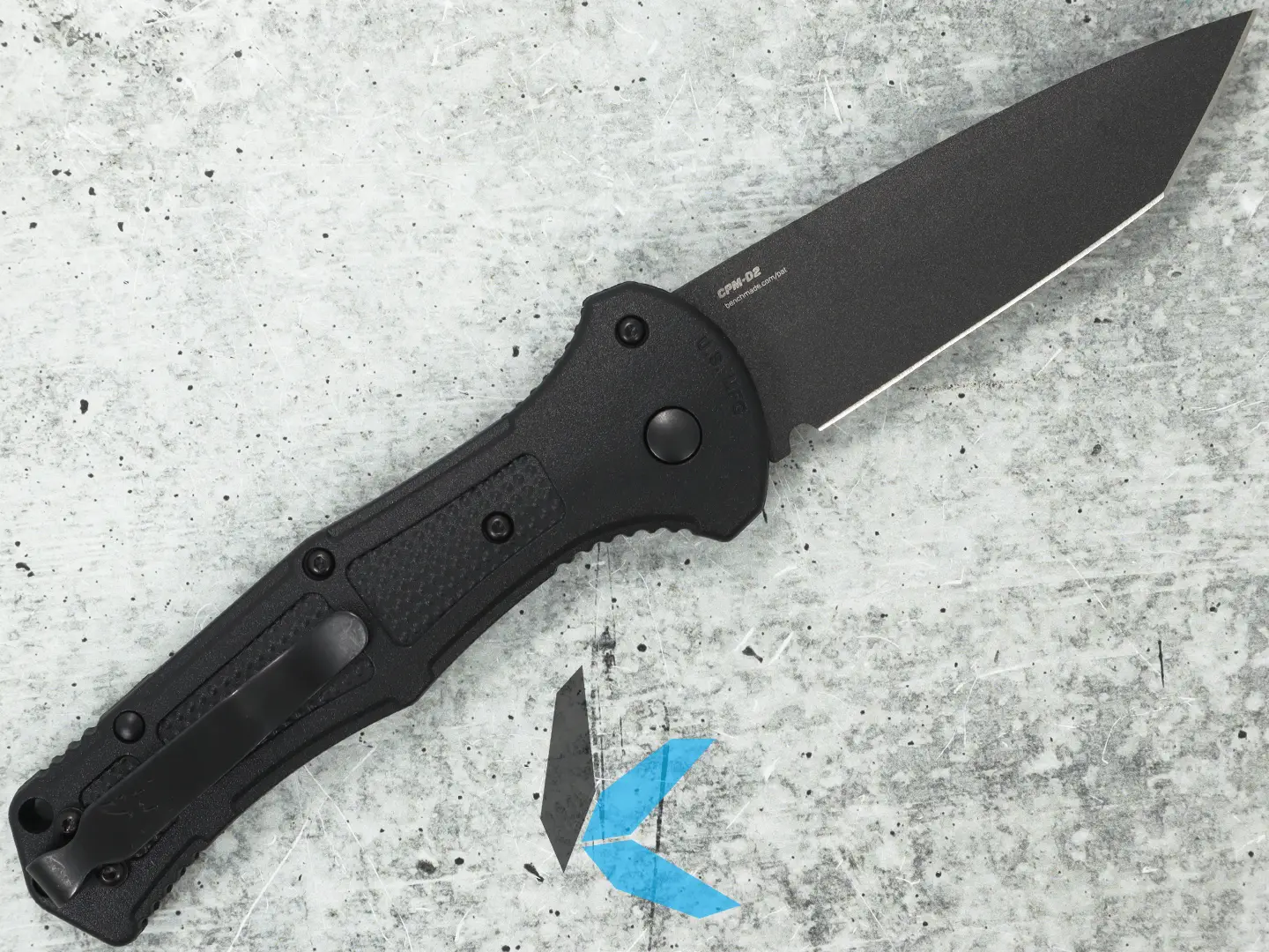 Benchmade 9071BK Claymore Auto, CPM-D2 Tanto, Grivory Black - Image 2
