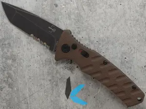 Boker Strike Folder Coyote Brown Aluminum Handle, Tanto Blade