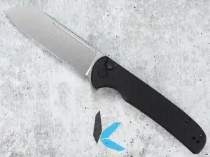 Civivi Chevalier Black G10 & Gray Stonewash Flipper Knife C20022-1