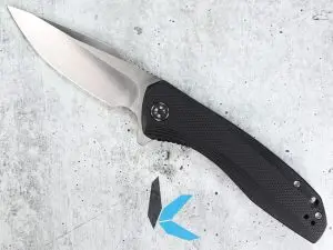 Civivi Knives Baklash Black G10 Blue Liners Satin Blade C801C