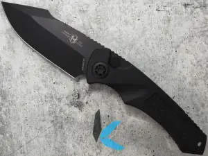 Heretic Knives H048-4A-T Pariah Drop Point Black Tactical