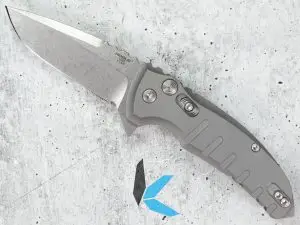 Hogue 24177 X1-MicroFlip Stonewash CPM 154 DP Matte Gray Aluminum Flipper