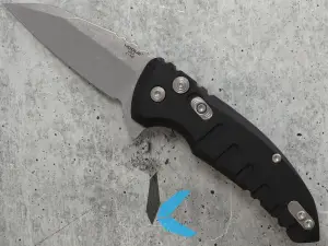 1124336 2.75 in. X1 Wharncliffe Blade Aluminum Folder Knife, Matte Black