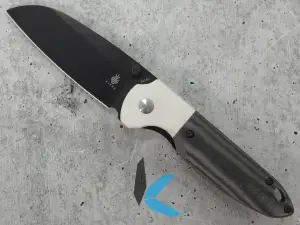 Kizer Deviant Sheepdog Knives V3575A2, M390 3.04" Blade, White G10 Handles.