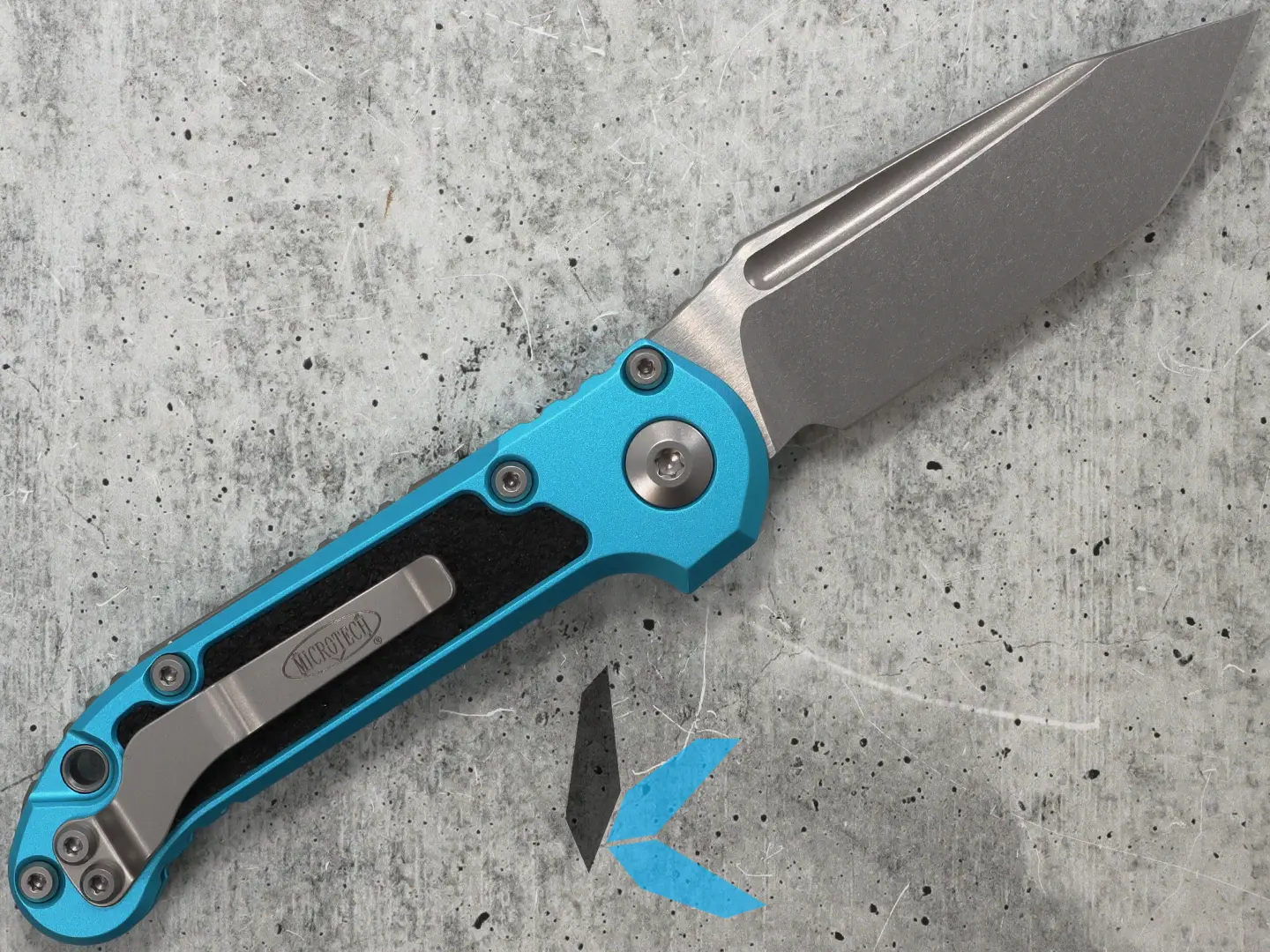 Microtech LUDT T/E Gen III Turquoise Stonewash Std, 1136-10 TQ - Image 2