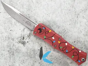 Microtech 1703M-10RDCMAS Hera II Mini S/E Signature Series Christmas Red