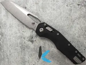 Microtech 210-10 FLGTBK MSI S/E Fluted G-10 Black, Stonewash Std