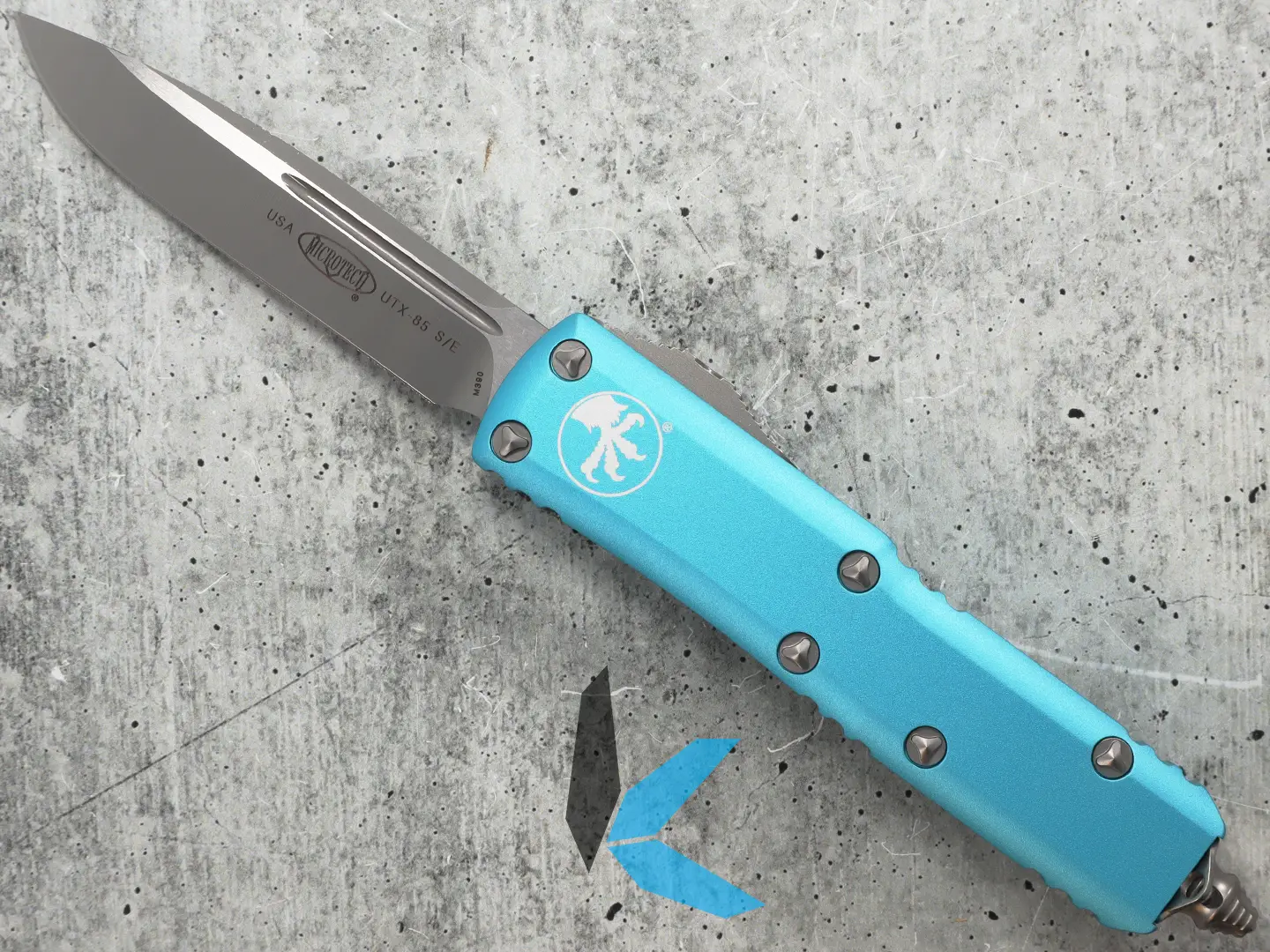 Microtech 231-4 TQ UTX-85 S/E Turquoise Satin Std