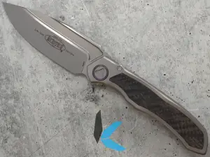 Microtech Anax S/E Titanium handle blue titanium 190C-7 CFITI