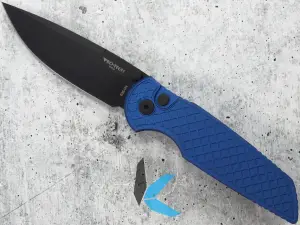 Protech INT106-BLUE TR-3 Integrity Black S35VN Blade