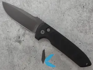 Protech Knives, Rockeye Auto LG325-D2K Black Textured Handle