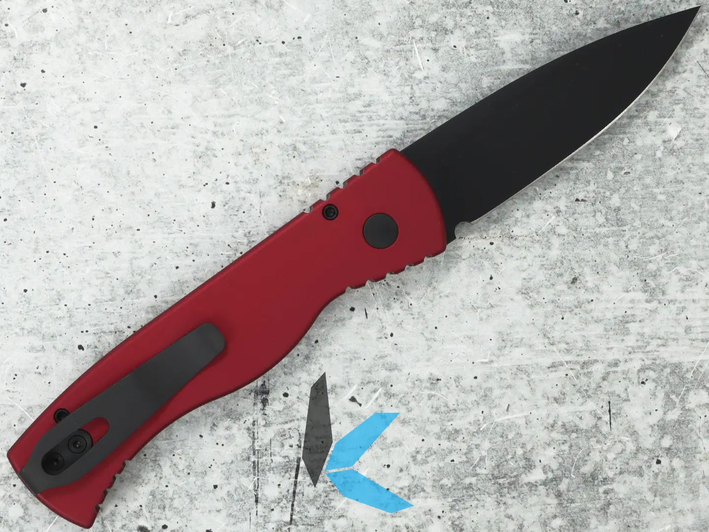 Protech T203-RED Tactical Response 2 Solid Red Handle, Blk Magnacut Blade - Image 2