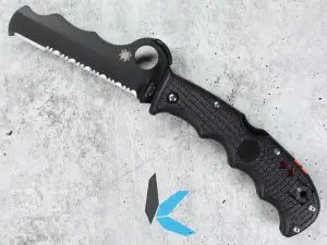 Spyderco Assist Rescue Black Blade Fully Serrated  C79PSBBK