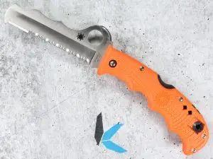 Spyderco Assist Satin Blade Fully Serrated Rescue Knife C79PSOR