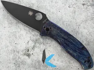 Spyderco C122TIBLBKD2P Tenacious Blue Disarray Pattern
