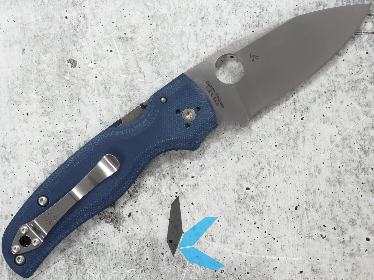 Spyderco C229GPCBL Shaman Cobalt Blue G10, SPY27 PE - Image 2