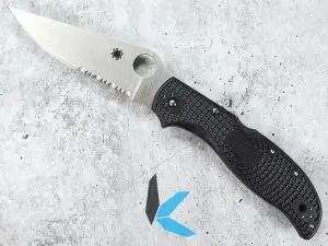 Spyderco C258PSBK Stretch 2XL Black & Satin Partially Serrated