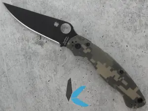 Spyderco C36GPCMOBK2 Military 2, S30V Black DLC Plain Edge, Camo G10 Handles