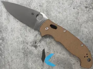 Spyderco C95MPCW2 Manix 2 XL, Brown Canvas Micarta Handles