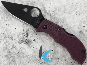 Spyderco MBBGBKP Manbug Burgundy Sprint Run