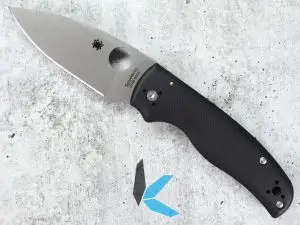 Spyderco Shaman Stonewash S30V Black G-10 Folding Knife C229GP