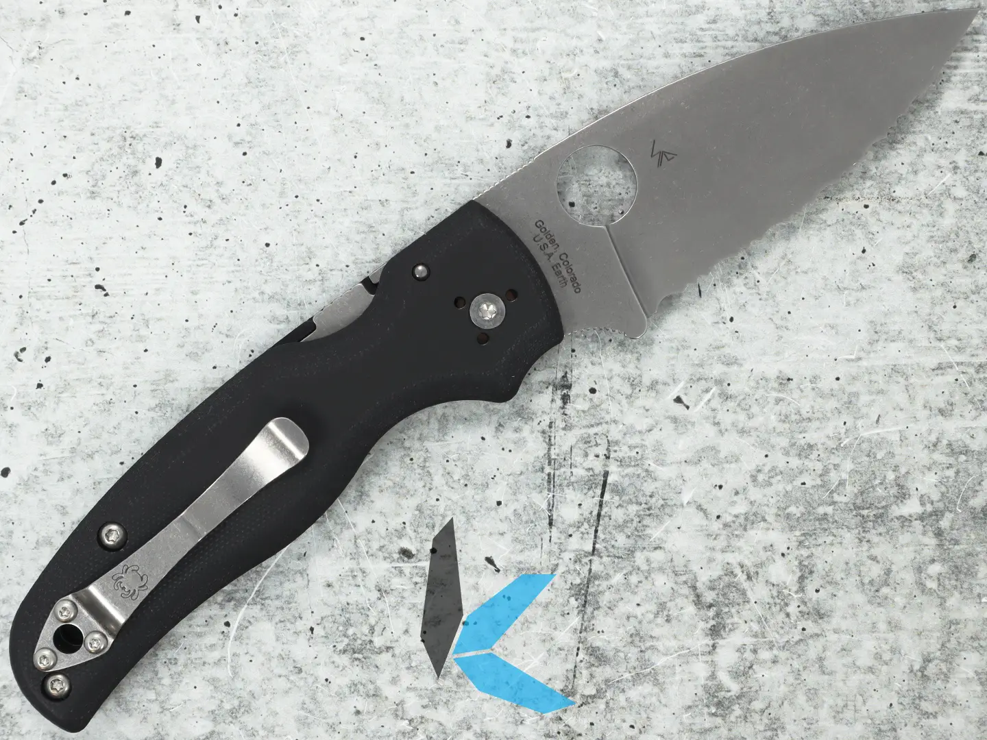 Spyderco Shaman G-10 SpyderEdge Folding Knife Black C229GS - Image 2