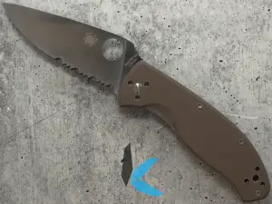 Spyderco Tenacious Folding Knife 3.35" Part Serrated