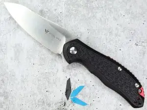 Steel Will F25 Modus D2 Satin Blade FRN Black Scales Red Spacer