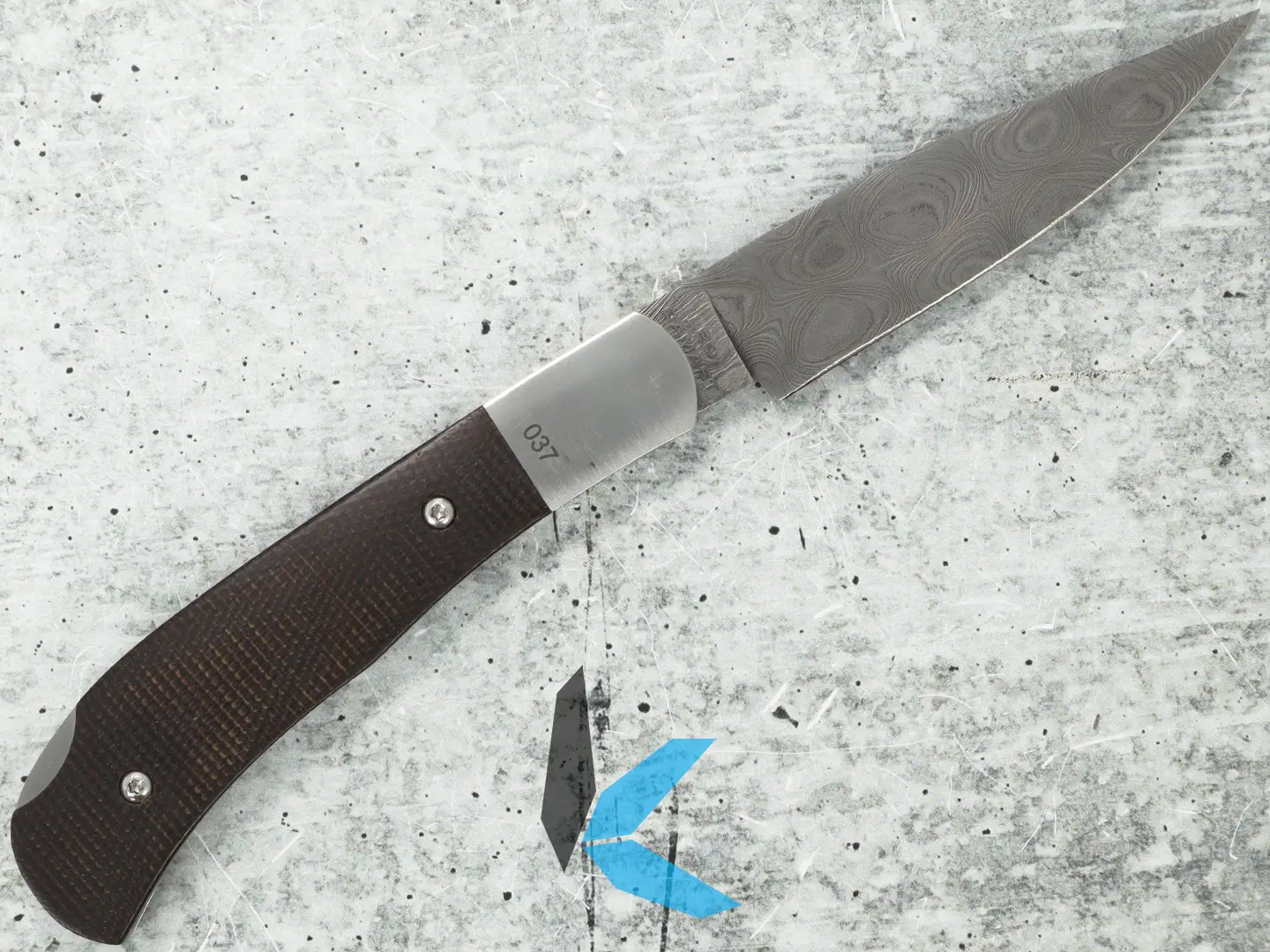 Used Boker Leopard Damascus Micarta with Box - Image 3