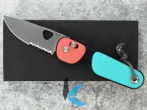 Used James Redstone Folding Knifeh, Coral Polypropylene with Box