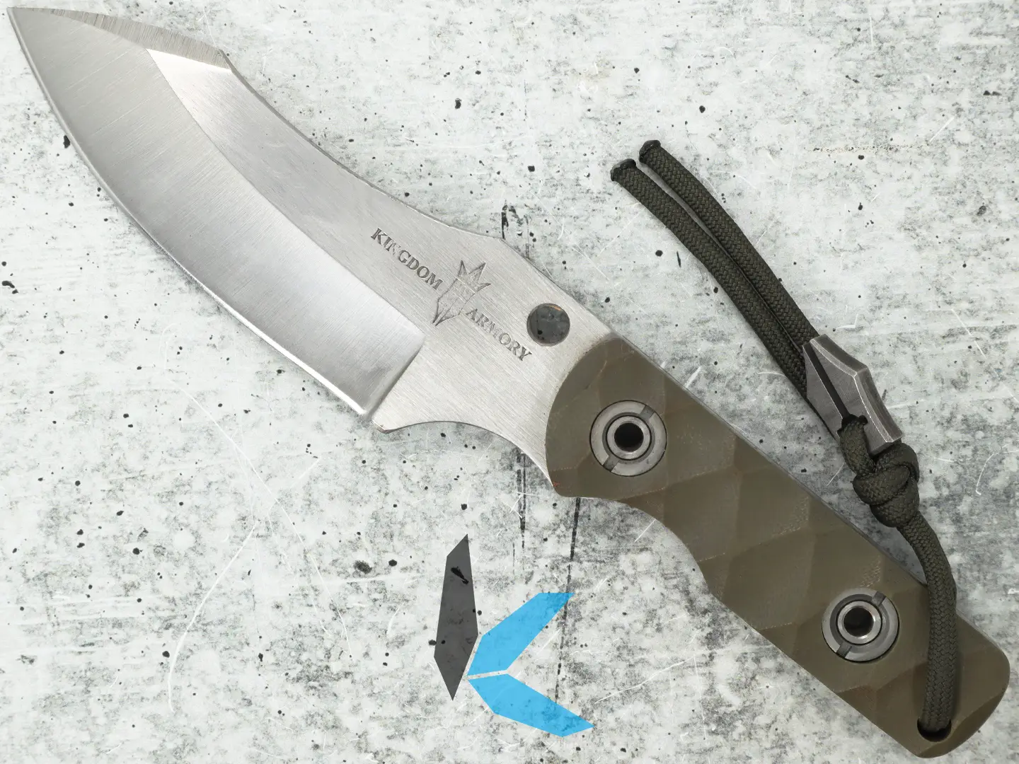 Used Kingdom Armory Bos Fixed Blade with S30V Blade and Leather Sheath - Image 2