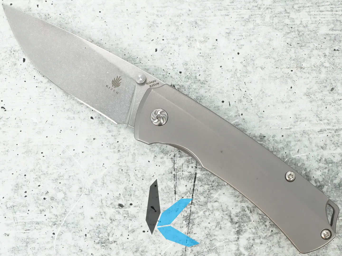 Used Kizer Ki3490, T1, Thumb Stud Opening with Frame Lock. Org box - Image 2
