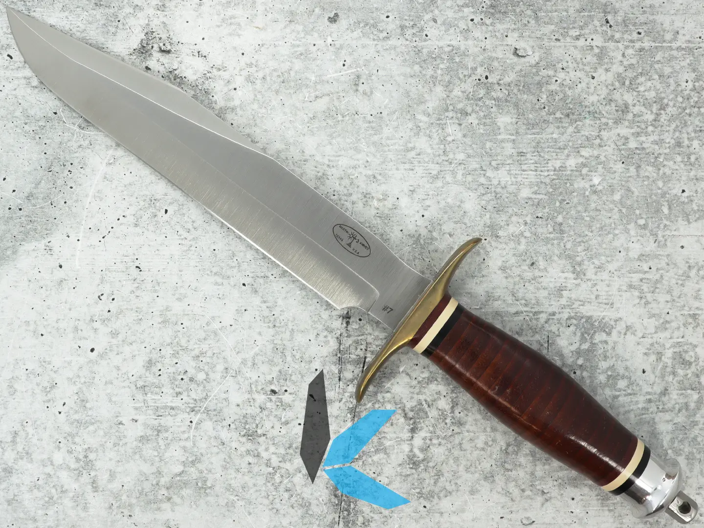 Pre-Owned Martin Springfield fixed blade with leather sheath