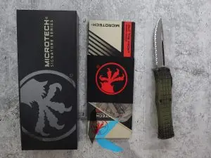 USED Microtech 703-12 APFRGS Hera S/E Frag Signature Series Grenade Green Full S