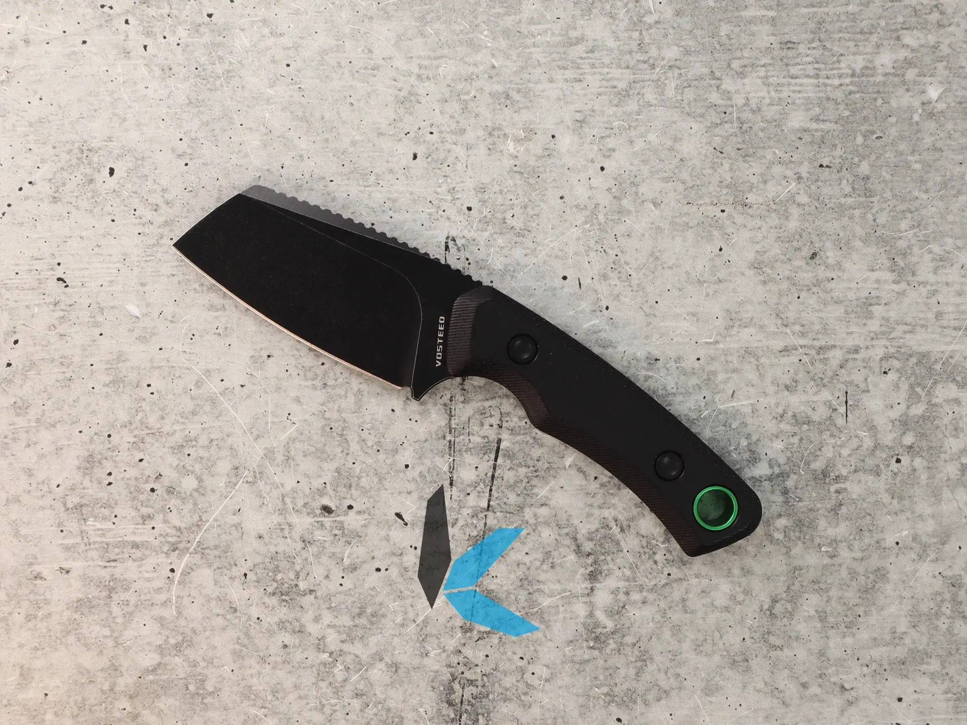 Vosteed Knives Marmoset Fixed Blade 2.20", 14C28N black blade, Micarta Handles