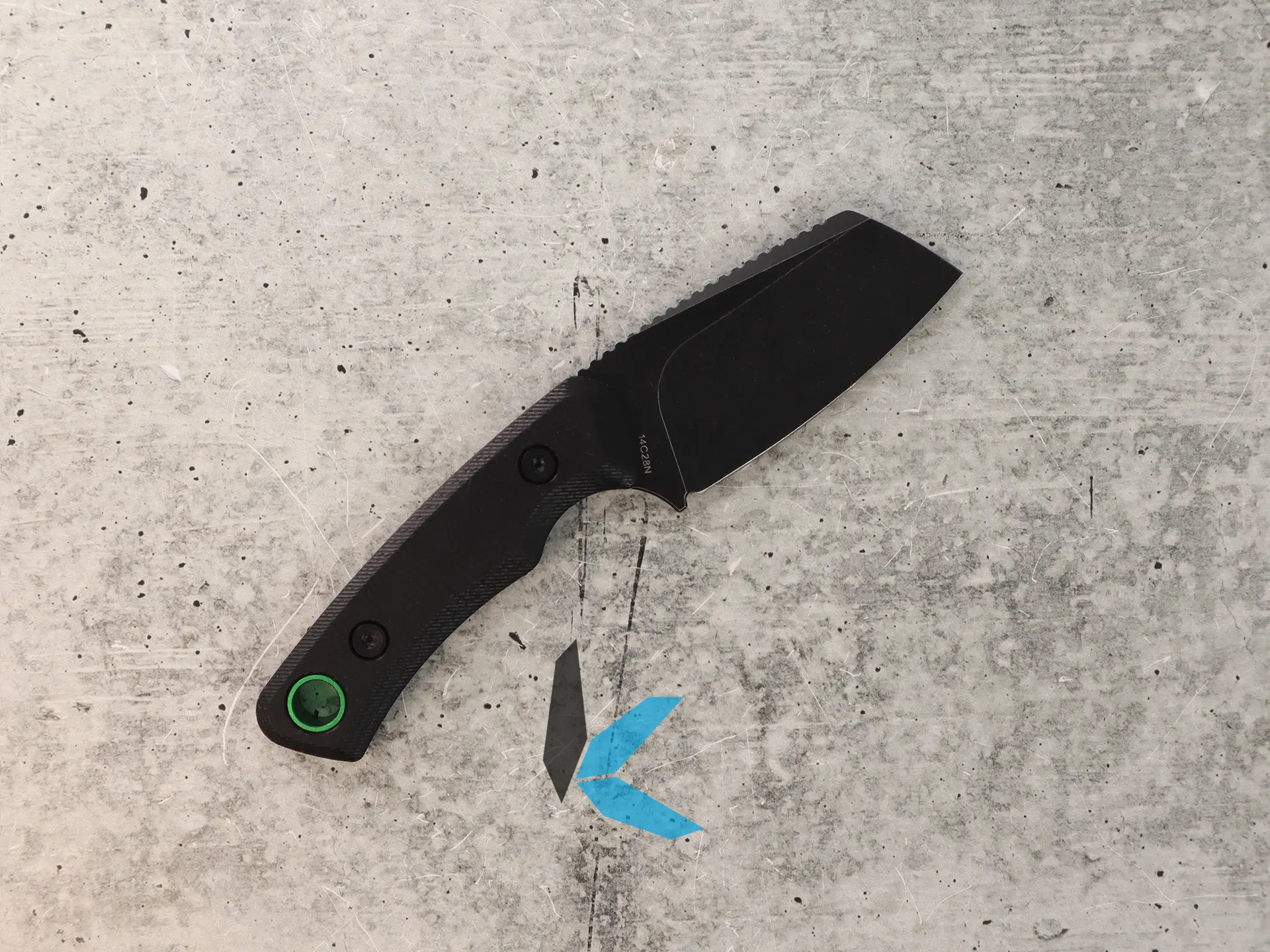 Vosteed Knives Marmoset Fixed Blade 2.20", 14C28N black blade, Micarta Handles - Image 2