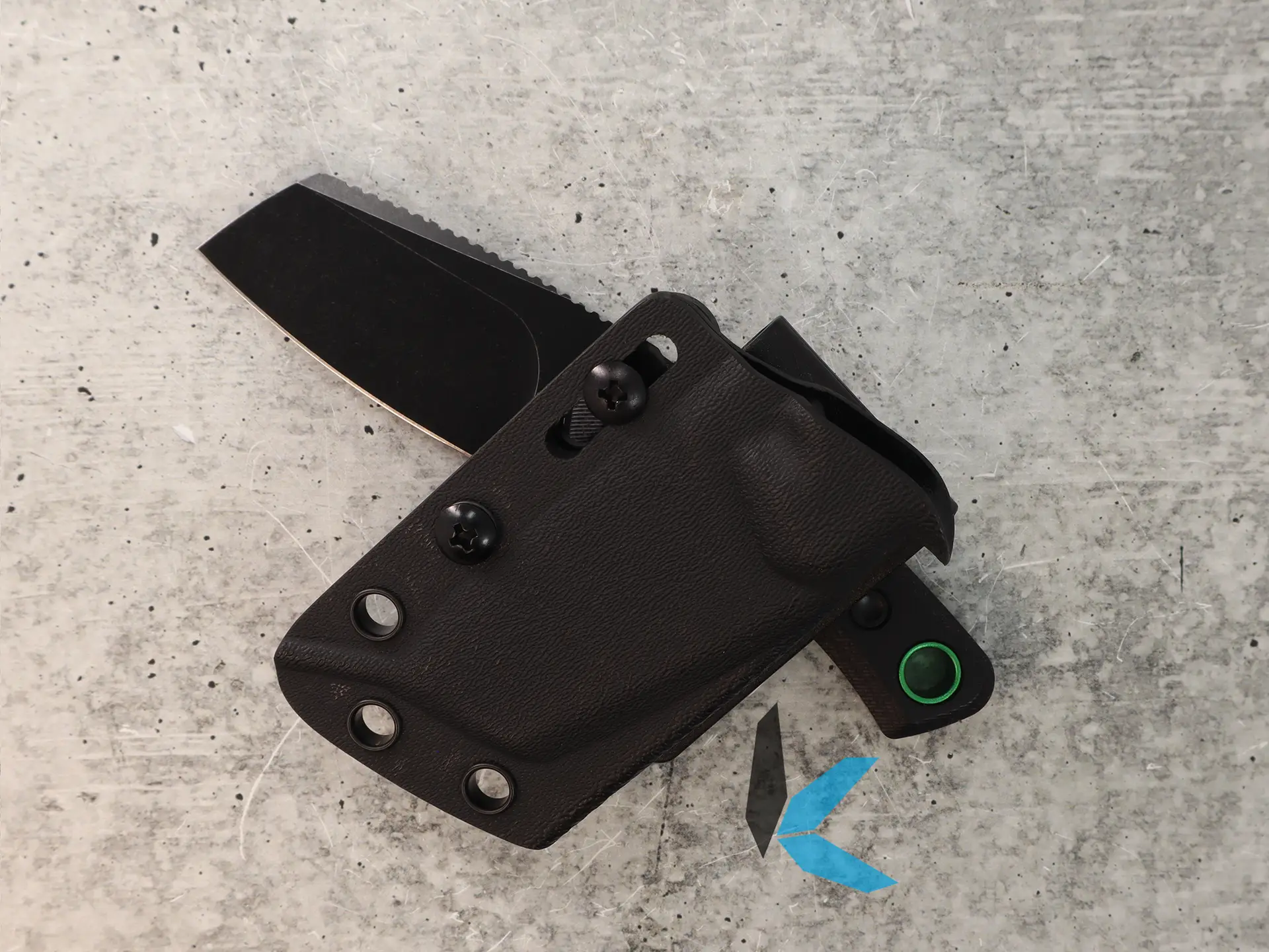 Vosteed Knives Marmoset Fixed Blade 2.20", 14C28N black blade, Micarta Handles - Image 3