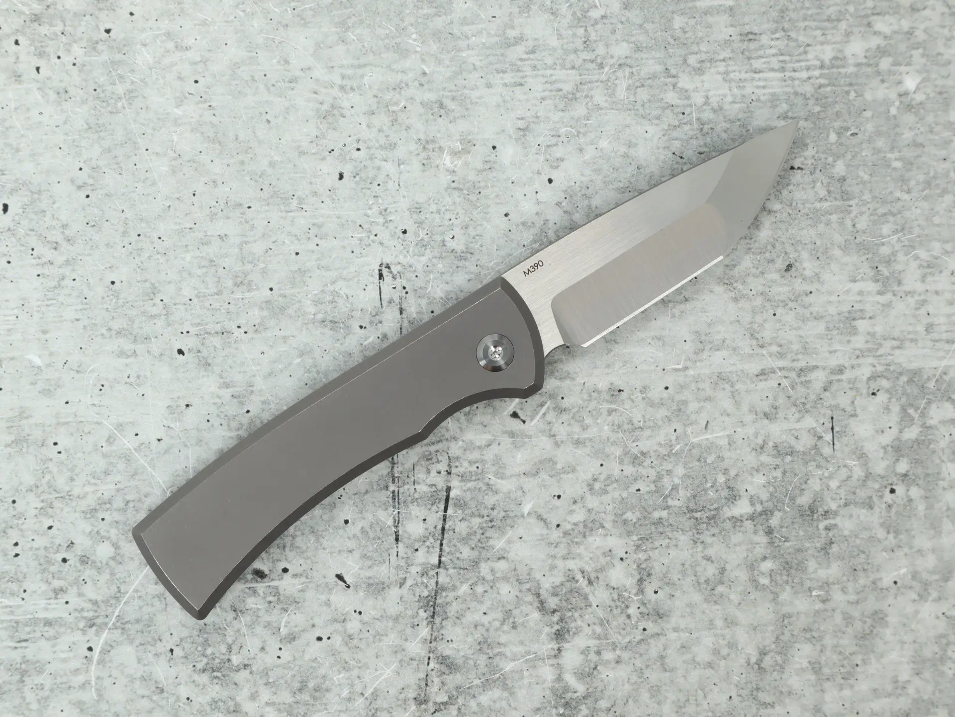 Chaves Redencion Slip Joint, Titanium Stonewash Handle, M390 Blade Steel, Copper Inlay - Image 2