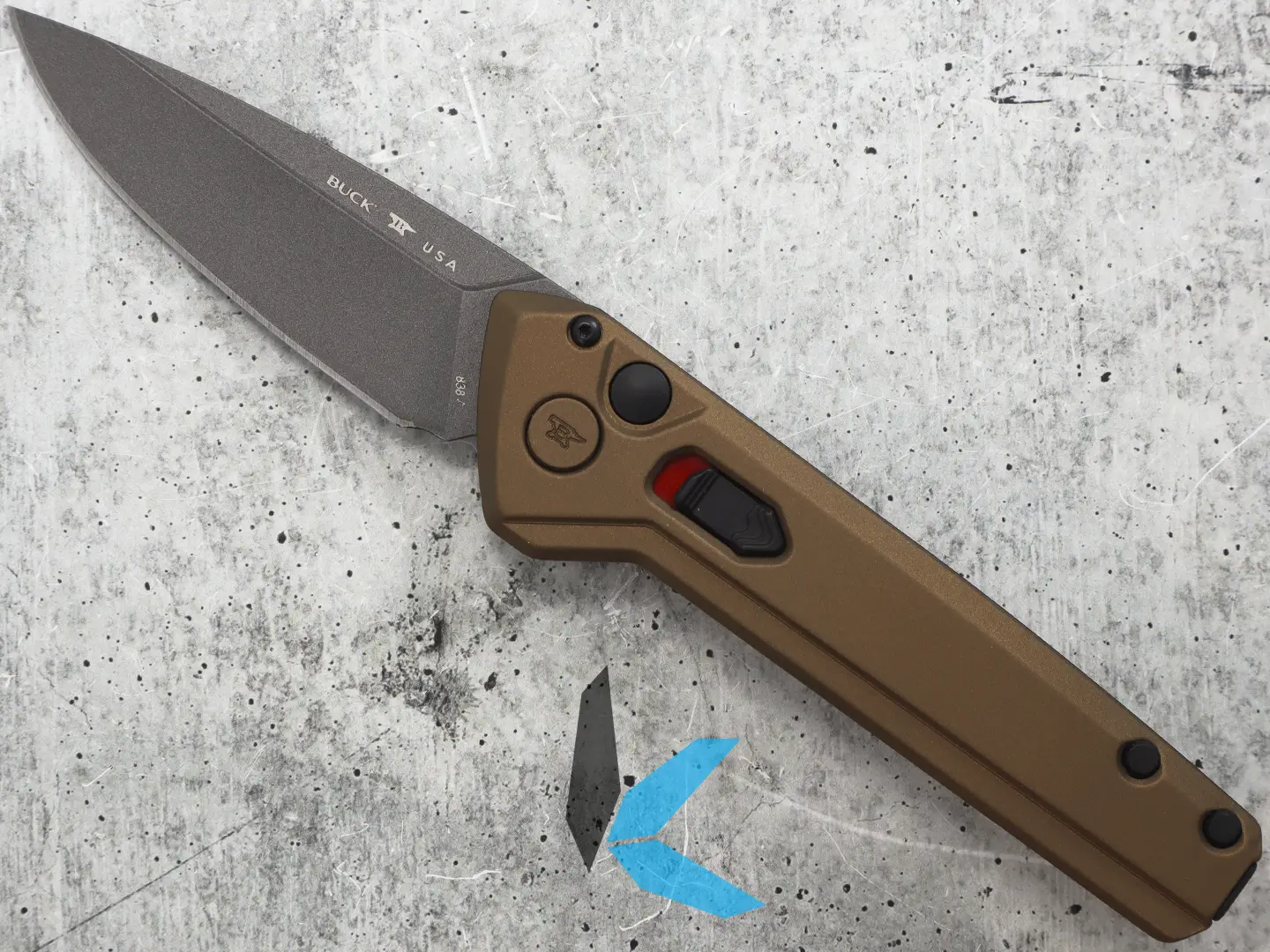 Buck 838 Deploy Auto Folding Knife, 3.25 154CM blade, Aluminum Handles - Image 2