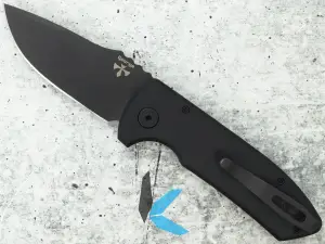 Protech LG403 SBR LH short bladed rockeye smooth blk handle, black blade pain edge