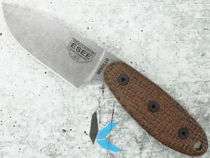 ESEE Sencillo A2 Burlap Micarta with Sheath Steel/Micarta