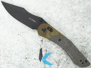 Kizer V3636C1 Mini Mystic, 154CM Blade, PEI/Burlap Micarta Handle