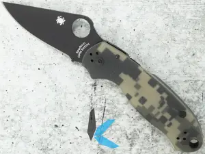 Spyderco C223GPCMOBK Para Military 3 Black Camo, CPM-S45VN SS Blade, Camo G-10 Handle