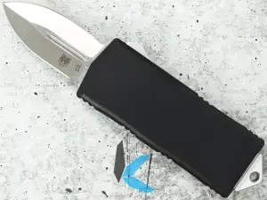 CobraTec Knives BLKOTFMCDAGNS Money Clip OTF Knife, D2 Steel Dagger