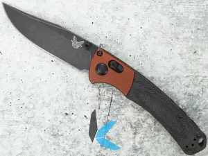 Benchmade 15085BK-04 Mini Crooked River, Stainless Steel/Micarta Handle