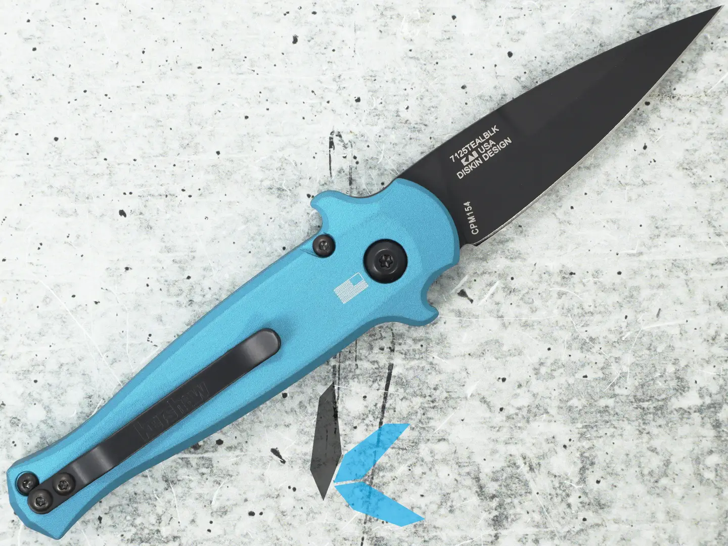 Kershaw 7125TEALBLK Launch 12 Teal Auto - Image 2